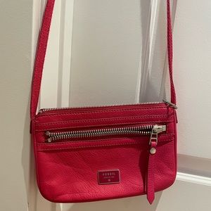Fossil Pink Crossbody Bag